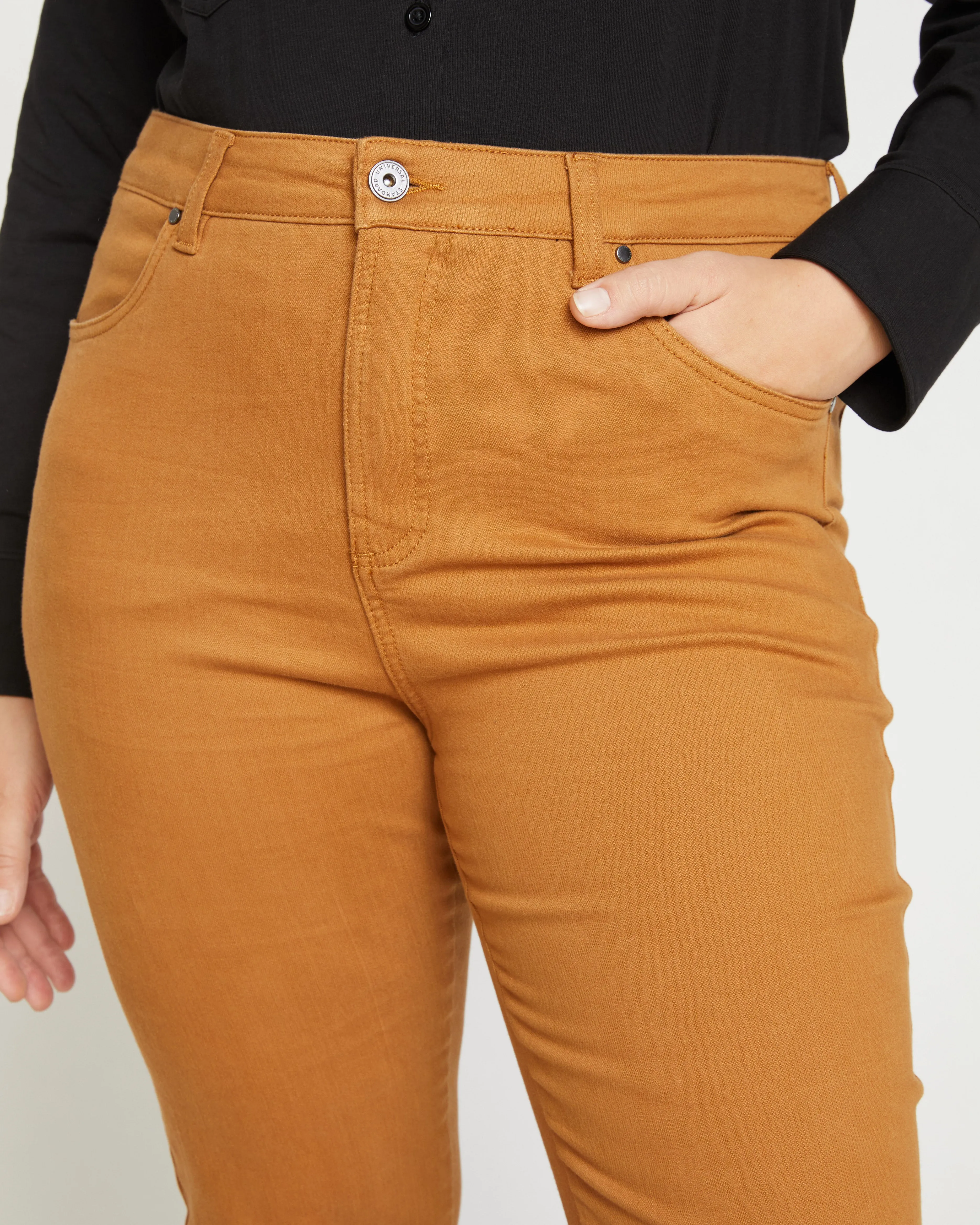Seine High Rise Skinny Jeans 32 Inch - Foie Gras